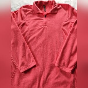 CABELA'S Ladies 1/4 Zip Fleece Pullover. Size XL. Peach Colored.